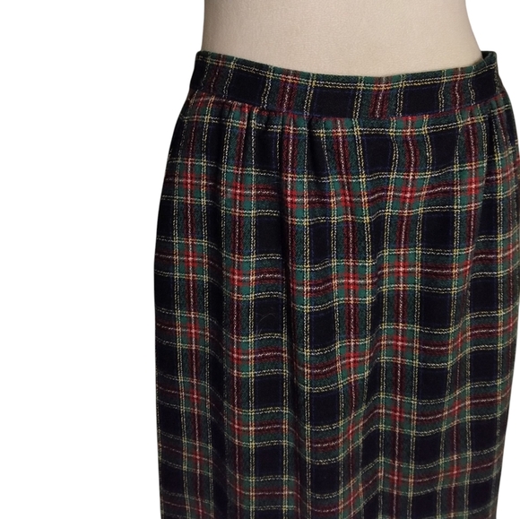 Pendleton Authentic Black Stewart Tartan Plaid Blazer Skirt Wool Suit Set Size 8 - Picture 8 of 14